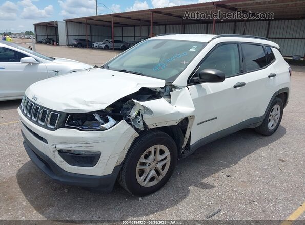 3C4NJCAB9JT133669 2018 JEEP COMPASS White Передня ліва чверть