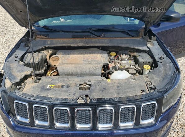 3C4NJCABXJT136919 2018 JEEP COMPASS Blue Вид підкапотного простору
