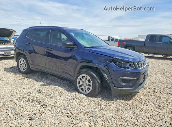 3C4NJCABXJT136919 2018 JEEP COMPASS Blue Передня права чверть