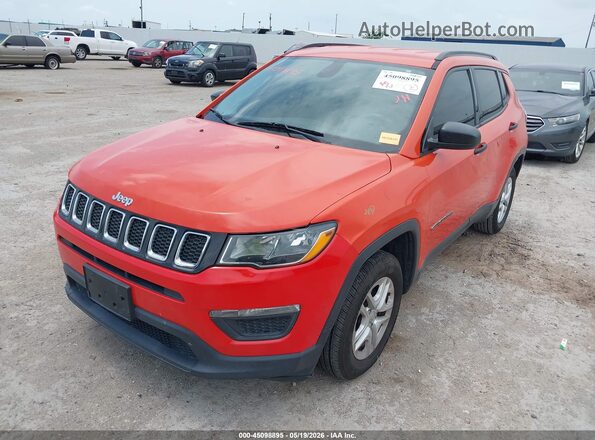 3C4NJCABXJT233375 2018 JEEP COMPASS Orange Front left