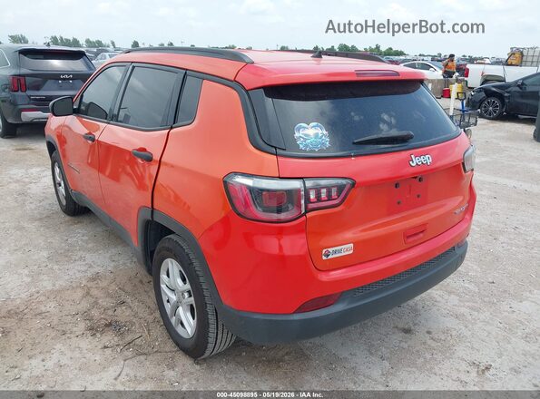 3C4NJCABXJT233375 2018 JEEP COMPASS Orange Rear left