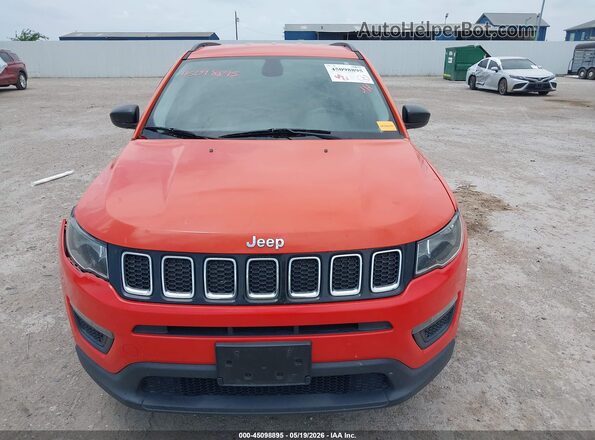 3C4NJCABXJT233375 2018 JEEP COMPASS Orange Instrument cluster view