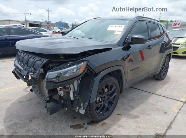 3C4NJCBB1NT178030 2022 JEEP COMPASS Black წინა მარცხენა ხედი სამი მეოთხედიდან