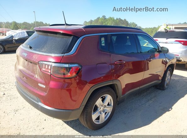 3C4NJCBB3NT176263 2022 JEEP COMPASS Burgundy Задня права чверть