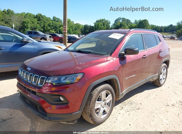 3C4NJCBB3NT176263 2022 JEEP COMPASS Burgundy Передня ліва чверть