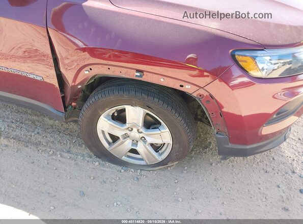 3C4NJCBB3NT176263 2022 JEEP COMPASS Burgundy Вид спереду