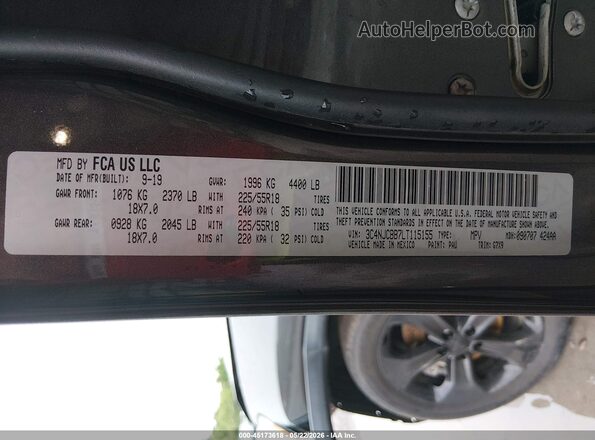 3C4NJCBB7LT115155 2020 JEEP COMPASS Gray Vista del compartimento del motor