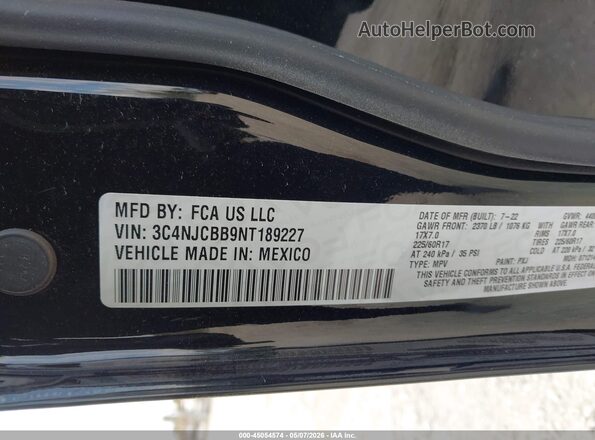 3C4NJCBB9NT189227 2022 JEEP COMPASS Black 