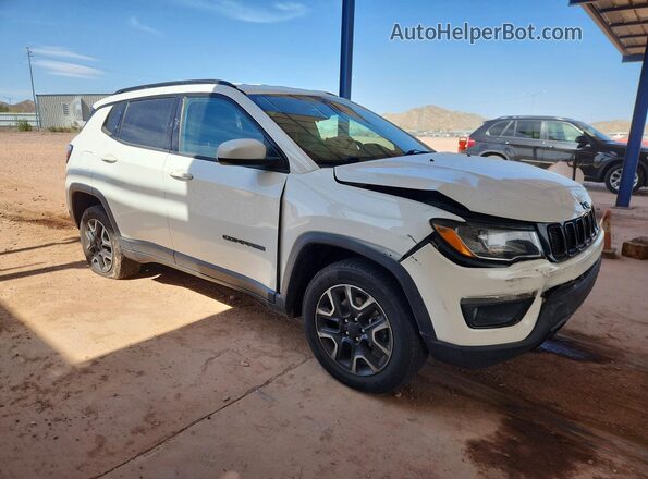 3C4NJDAB6KT807087 2019 JEEP COMPASS Белый Передняя правая четверть