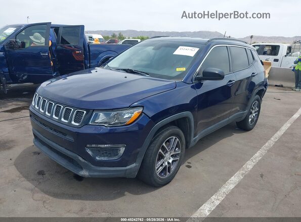 3C4NJDAB8KT599522 2019 JEEP COMPASS Blue Առջևի ձախ երեք քառորդ տեսարան