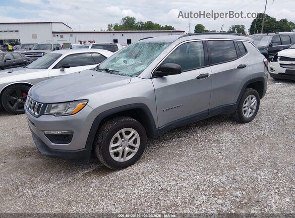 3C4NJDABXMT507183 2021 JEEP COMPASS Silver Front left