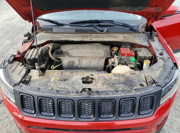 3C4NJDBB2KT696312 2019 JEEP COMPASS Red ძრავის განყოფილების ხედი