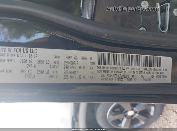 3C4NJDBB3JT201629 2018 JEEP COMPASS Черный Вид подкапотного пространства