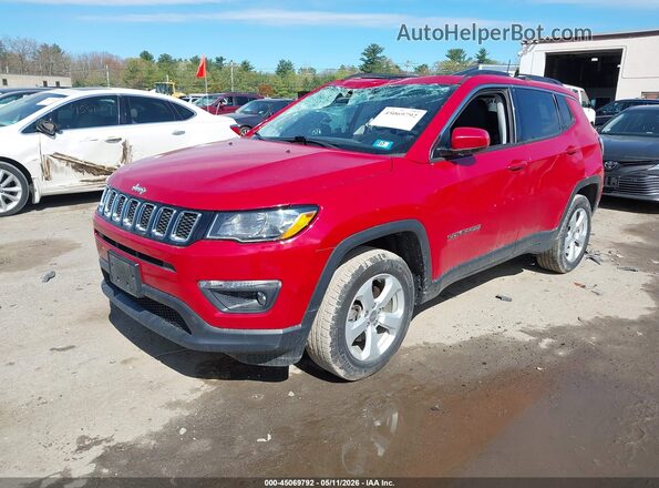 3C4NJDBB3JT435642 2018 JEEP COMPASS Red წინა მარცხენა ხედი სამი მეოთხედიდან