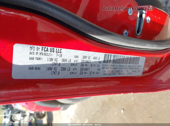 3C4NJDBB3JT435642 2018 JEEP COMPASS Red ძრავის განყოფილების ხედი