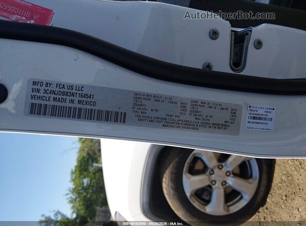 3C4NJDBB3NT164541 2022 JEEP COMPASS White Շարժիչի բաժամունքի տեսք