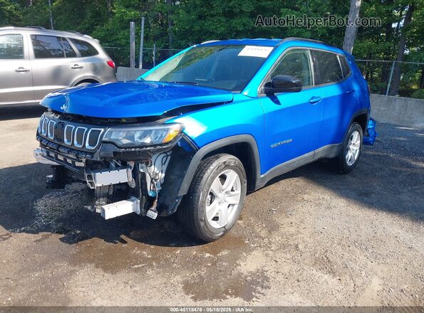 3C4NJDBB4NT152107 2022 JEEP COMPASS Синий Передняя левая четверть