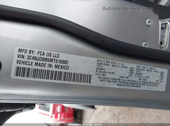 3C4NJDBB5MT515982 2021 JEEP COMPASS Серебряный Вид подкапотного пространства