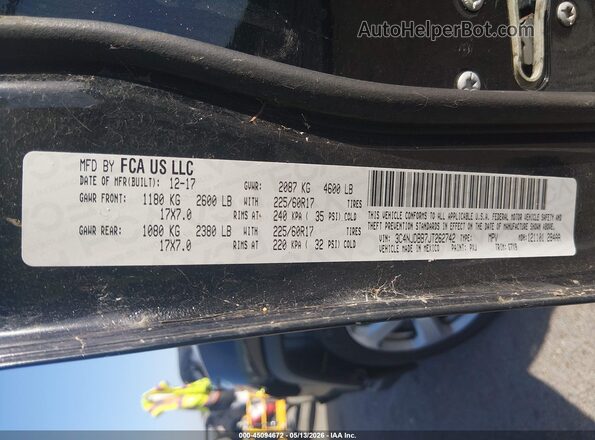 3C4NJDBB7JT262742 2018 JEEP COMPASS Black Engine compartment view