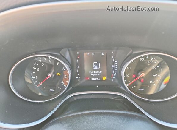 3C4NJDBB7KT648613 2019 JEEP COMPASS White ხელსაწყოთა პანელის ხედი