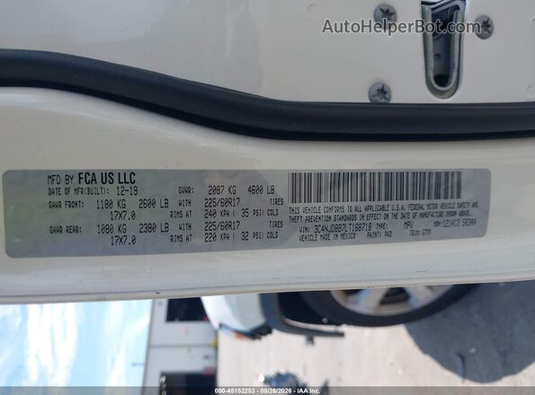 3C4NJDBB7LT168718 2020 JEEP COMPASS White ძრავის განყოფილების ხედი