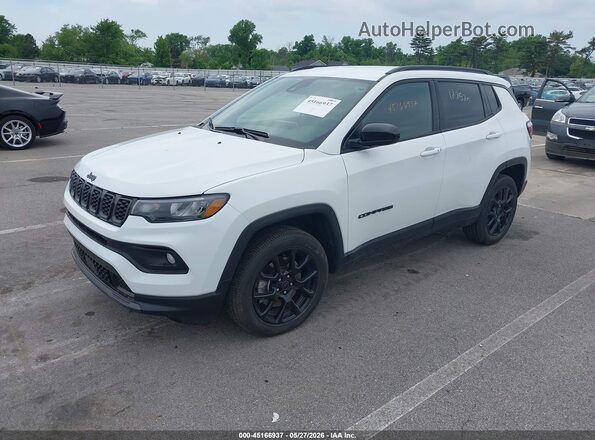 3C4NJDBN2ST534674 2025 JEEP COMPASS White წინა მარცხენა ხედი სამი მეოთხედიდან