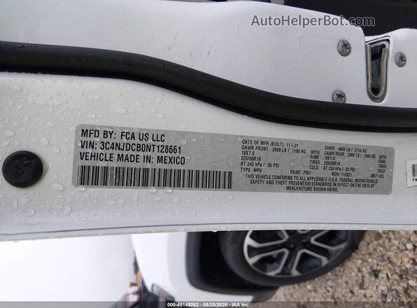 3C4NJDCB0NT128661 2022 JEEP COMPASS White Engine compartment view