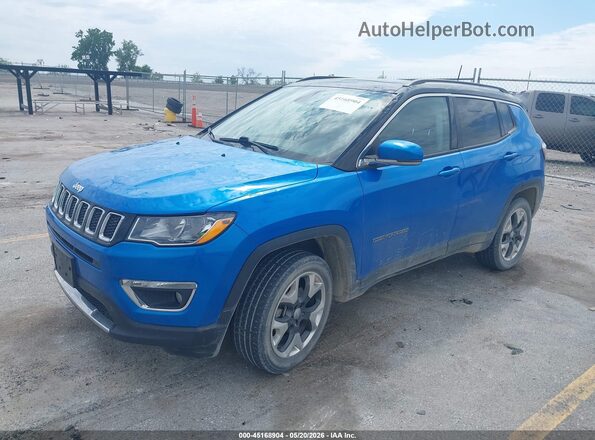 3C4NJDCB1JT230643 2018 JEEP COMPASS Синий Передняя левая четверть