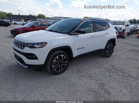 3C4NJDCB3NT159600 2022 JEEP COMPASS White Առջևի ձախ երեք քառորդ տեսարան