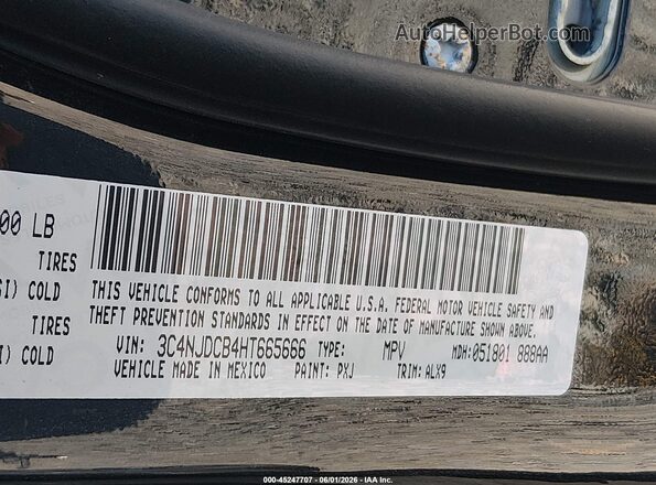 3C4NJDCB4HT665666 2017 JEEP NEW COMPASS Black 