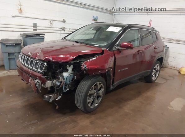 3C4NJDCB4MT550737 2021 JEEP COMPASS Burgundy წინა მარცხენა ხედი სამი მეოთხედიდან