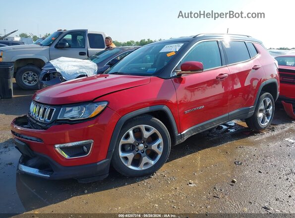 3C4NJDCB7KT766448 2019 JEEP COMPASS Red Առջևի ձախ երեք քառորդ տեսարան