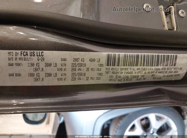 3C4NJDCB8LT238838 2020 JEEP COMPASS Серый Вид подкапотного пространства