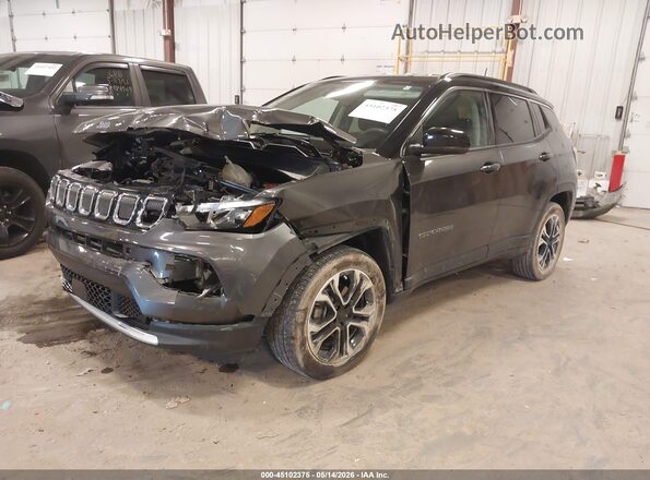 3C4NJDCB8NT232606 2022 JEEP COMPASS Gray Առջևի ձախ երեք քառորդ տեսարան