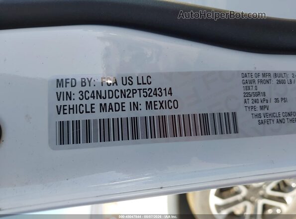 3C4NJDCN2PT524314 2023 JEEP COMPASS White 