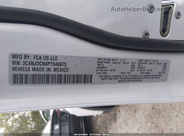 3C4NJDCN4PT540675 2023 JEEP COMPASS White Շարժիչի բաժամունքի տեսք