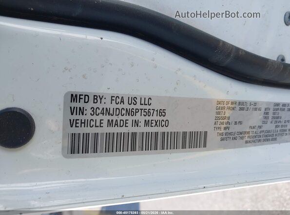 3C4NJDCN6PT567165 2023 JEEP COMPASS White Vista del compartimento del motor