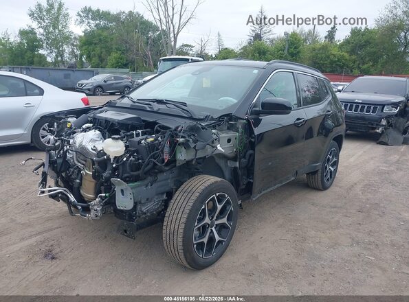 3C4NJDCN8ST579696 2025 JEEP COMPASS Black წინა მარცხენა ხედი სამი მეოთხედიდან