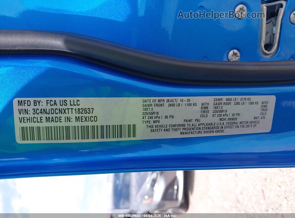 3C4NJDCNXTT182637 2026 JEEP COMPASS Blue 