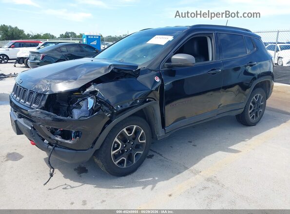 3C4NJDDB2KT748115 2019 JEEP COMPASS Black წინა მარცხენა ხედი სამი მეოთხედიდან
