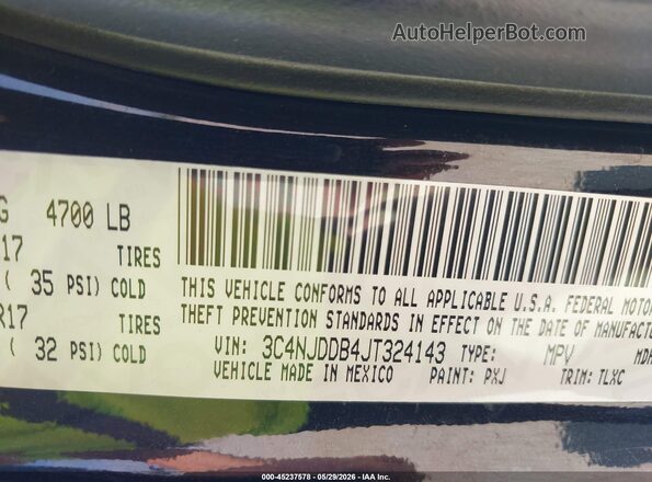 3C4NJDDB4JT324143 2018 JEEP COMPASS Black Engine compartment view