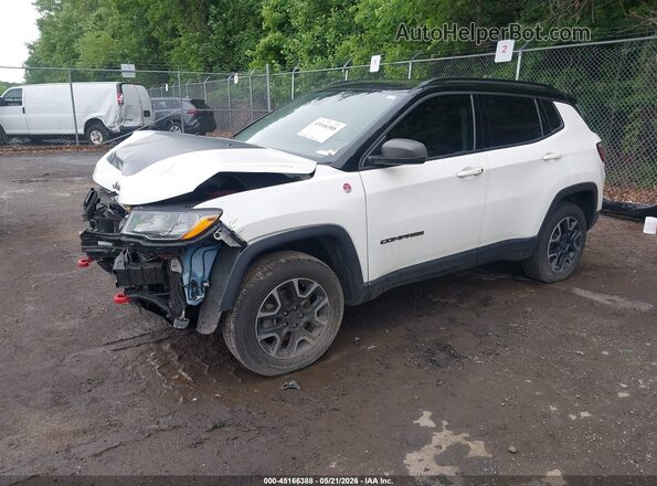 3C4NJDDB5KT721166 2019 JEEP COMPASS White წინა მარცხენა ხედი სამი მეოთხედიდან