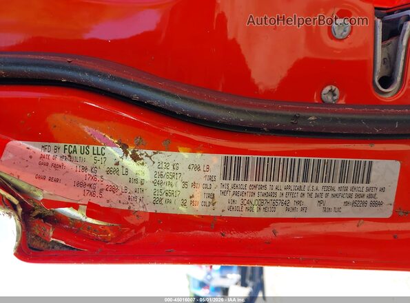 3C4NJDDB7HT657642 2017 JEEP NEW COMPASS Оранжевый Вид подкапотного пространства