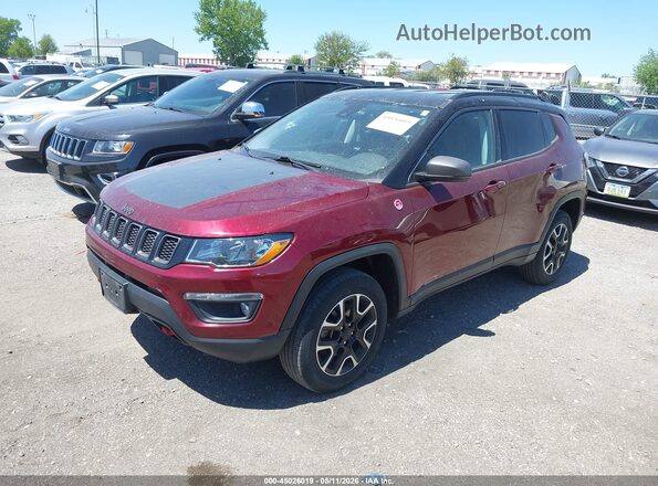 3C4NJDDB7MT519917 2021 JEEP COMPASS Maroon Առջևի ձախ երեք քառորդ տեսարան
