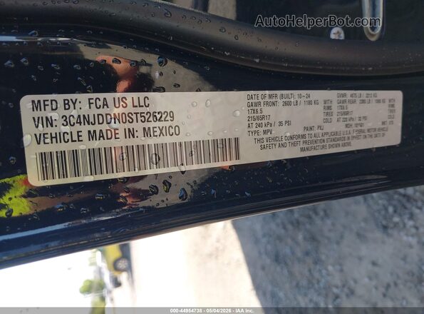 3C4NJDDN0ST526229 2025 JEEP COMPASS Black Вид підкапотного простору