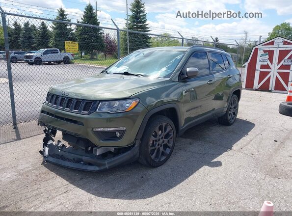 3C4NJDEB5MT525018 2021 JEEP COMPASS Зеленый Передняя левая четверть