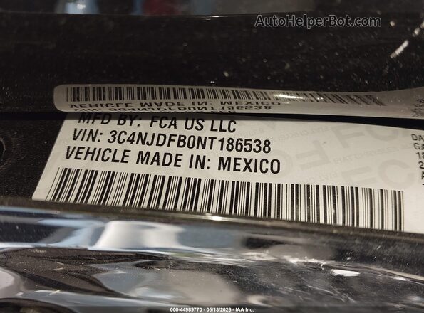 3C4NJDFB0NT186538 2022 JEEP COMPASS Black Widok komory silnika