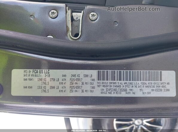 3C4PDCAB2JT352666 2018 DODGE JOURNEY Gray Engine compartment view