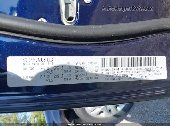 3C4PDCAB3HT558752 2017 DODGE JOURNEY Dark Blue 