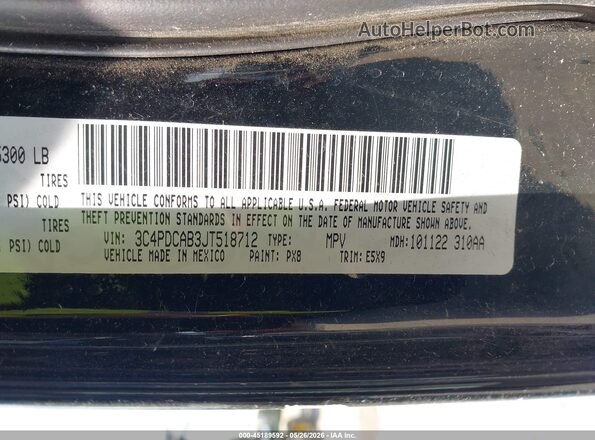 3C4PDCAB3JT518712 2018 DODGE JOURNEY Black Widok komory silnika